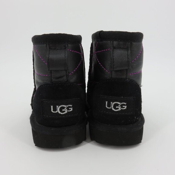 Ugg Toddler 7 US 6 UK 1167315T Kids Classic Mini Pearlized Boot Black Winter - Picture 8 of 15